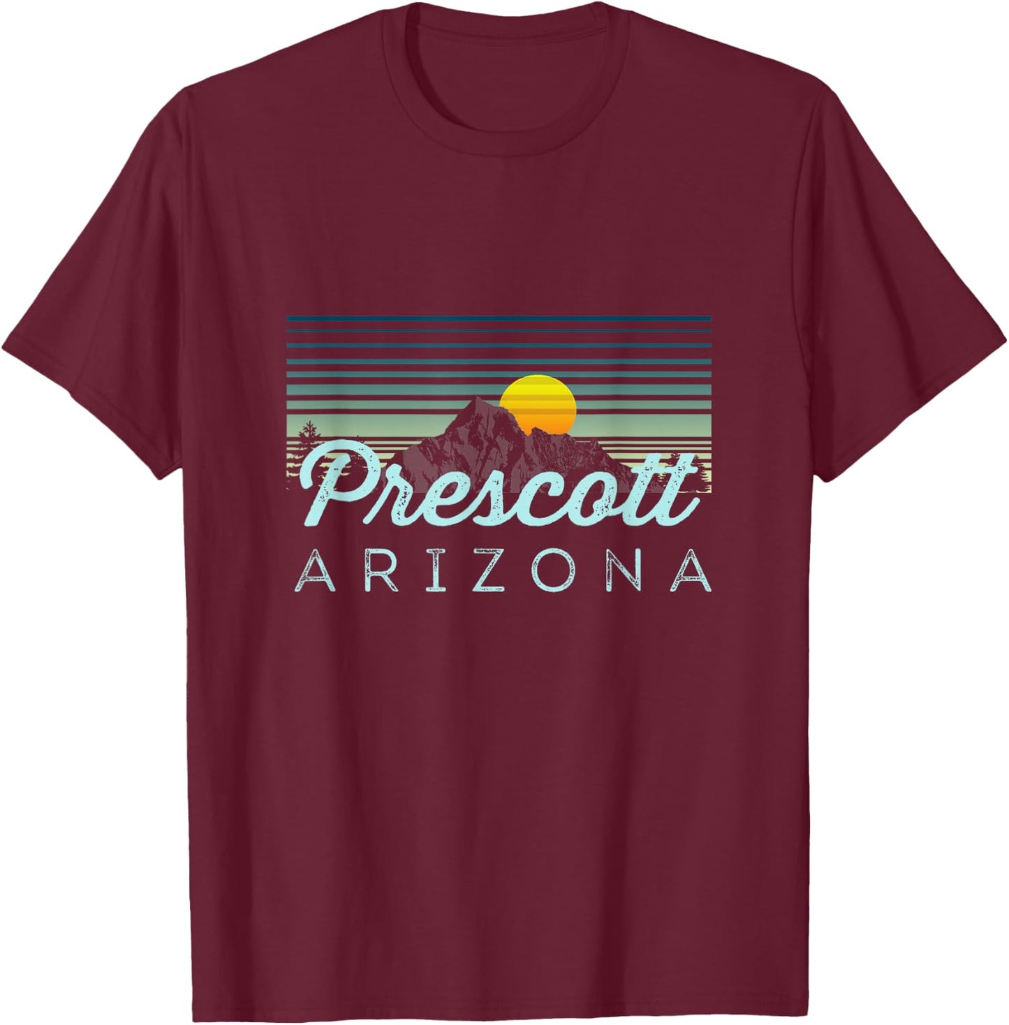 Prescott Retro Clothes & Gear - Prescott Souvenir T-Shirt - T-Shirt | Maroon