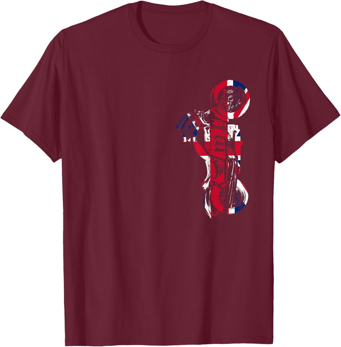 Rocket III Motorcycle Union Jack T-Shirt - T-Shirt | Maroon