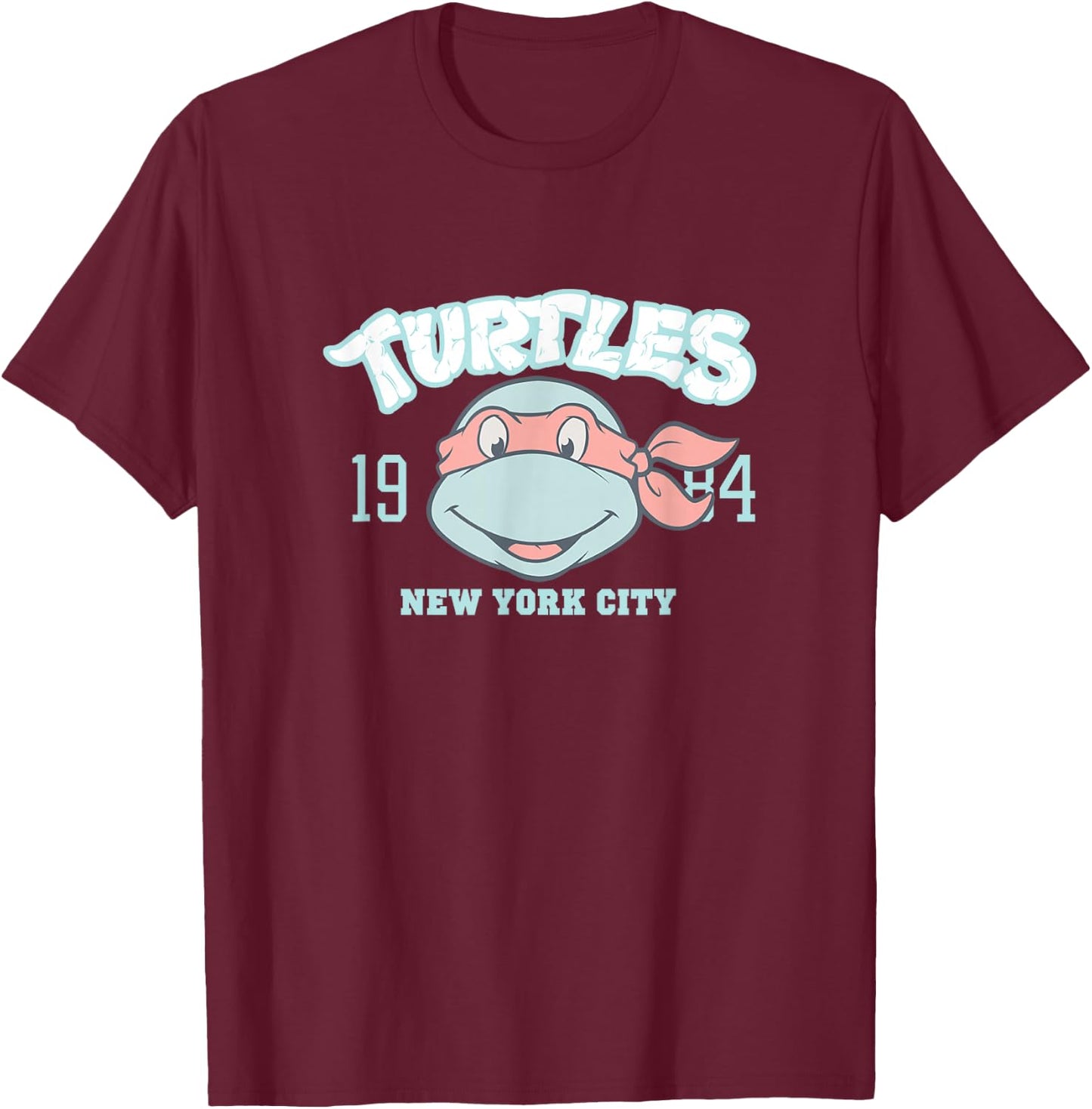 Teenage Mutant Ninja Turtles Raphael 1984 NYC Collegiate T-Shirt - T-Shirt | Maroon