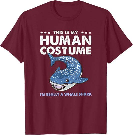 This Is My Human Costume Whale Shark T-Shirt - T-Shirt | Maroon