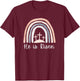 He Is Risen Christian Easter Three Crosses on a Hill T-Shirt - T-Shirt | Maroon