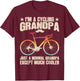 Cycling Grandpa Bicycle Lover Cycle Rider Biking Graphic T-Shirt - T-Shirt | Maroon