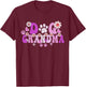 Groovy Dog Grandma Art Owner Mama Grandma Dog Lovers T-Shirt - T-Shirt | Maroon