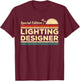 Vintage Lighting Designer T-Shirt - T-Shirt | Maroon