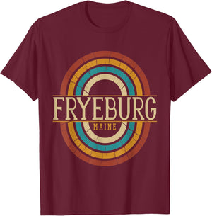 Vintage Retro Fryeburg Maine ME Women Men Souvenirs T-Shirt - T-Shirt | Maroon