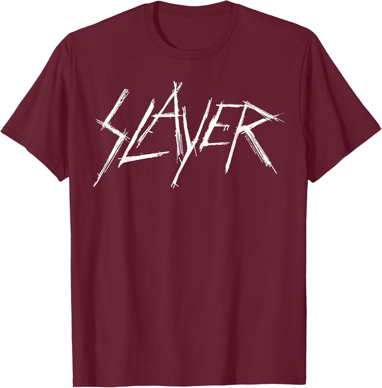 Slayer – Scratchy Logo T-Shirt - T-Shirt | Maroon