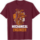 Mechanical Engineer Student Mechanical Engineering Machine Construction T-Shirt - T-Shirt | Maroon