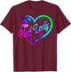 Postman Mailman Heart Watercolor Mail Lady T-Shirt - T-Shirt | Maroon
