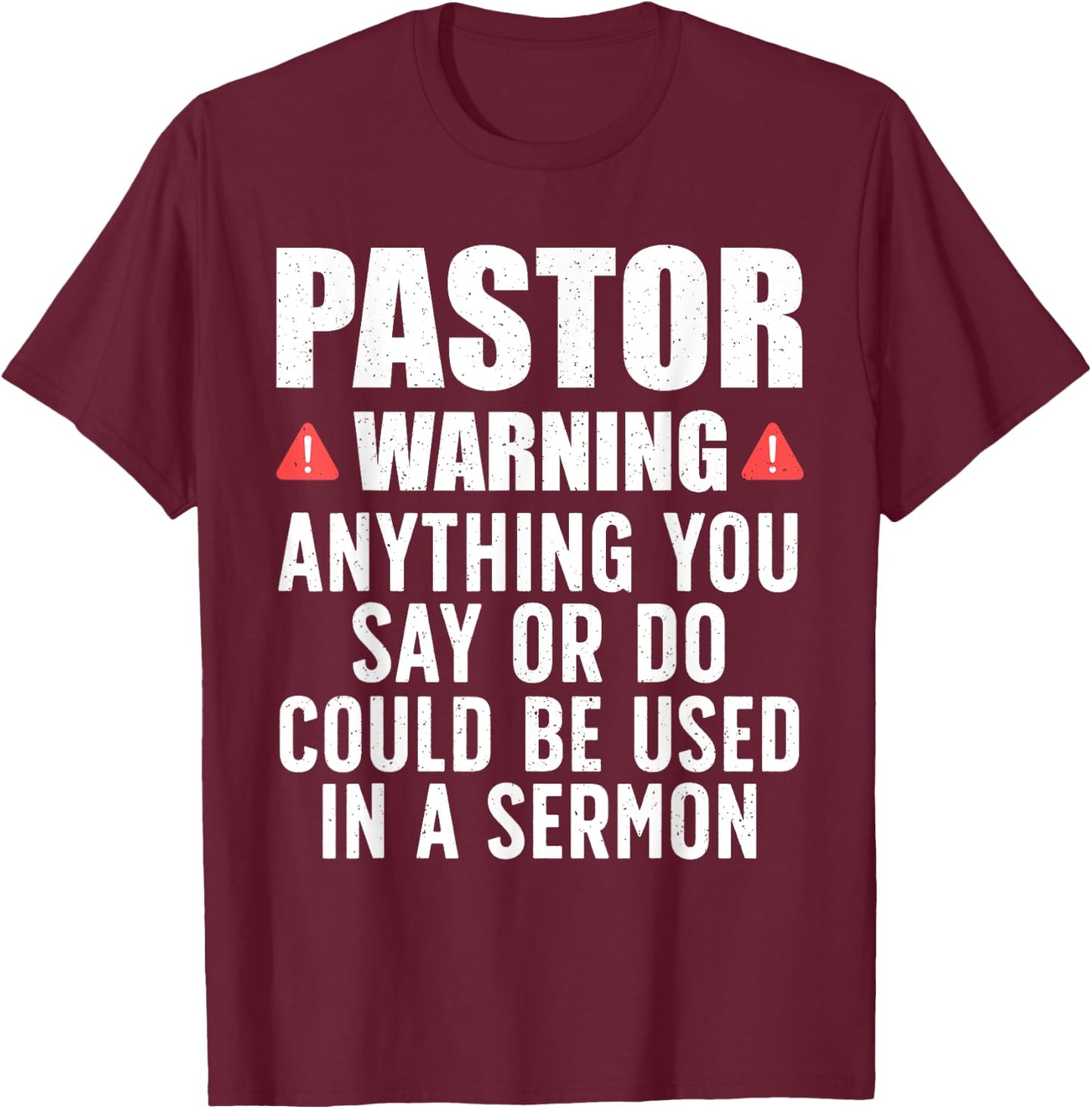 Best Pastor Appreciation Art Dad Christian Bible T-Shirt - T-Shirt | Maroon