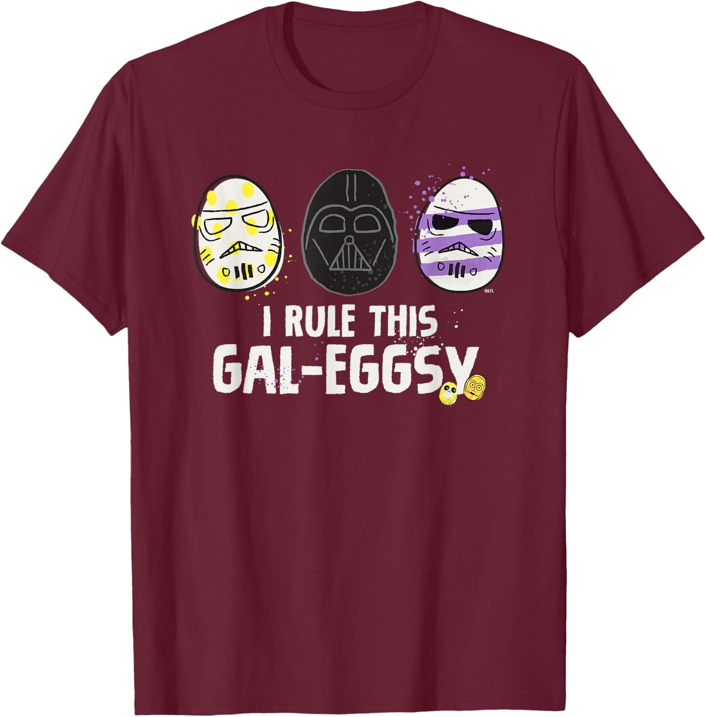 Star Wars I Rule This Gal-Eggsy Darth Vader Empire Easter T-Shirt - T-Shirt | Maroon