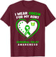 I Wear Green For My Aunt Cerebral Palsy Awareness T-Shirt - T-Shirt | Maroon
