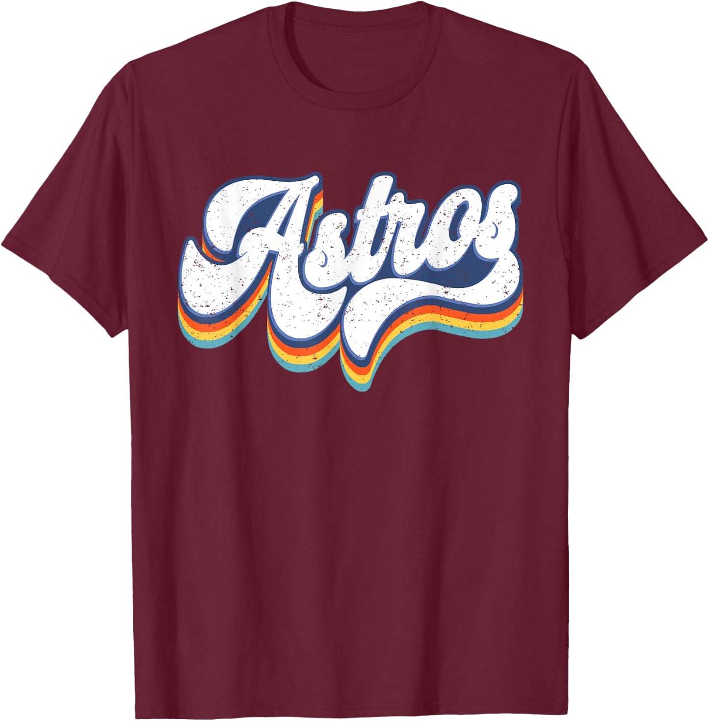 Vintage Astros Retro Style 70s 80s First Name T-Shirt - T-Shirt | Maroon
