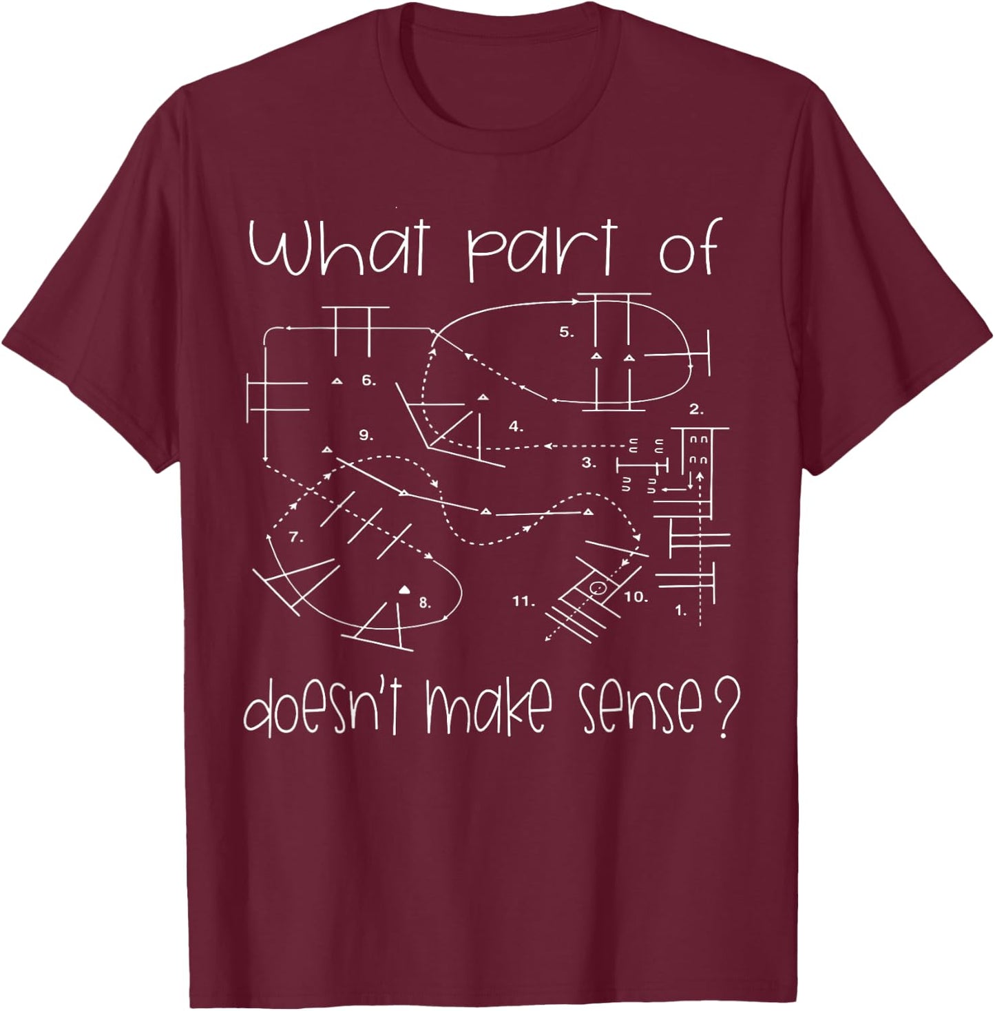 What Part Of Doesn't Make Sense Funny Horse exercises T-Shirt - T-Shirt | Maroon