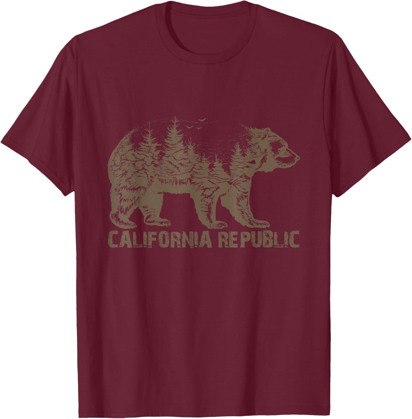 California Republic T-Shirt - T-Shirt | Maroon