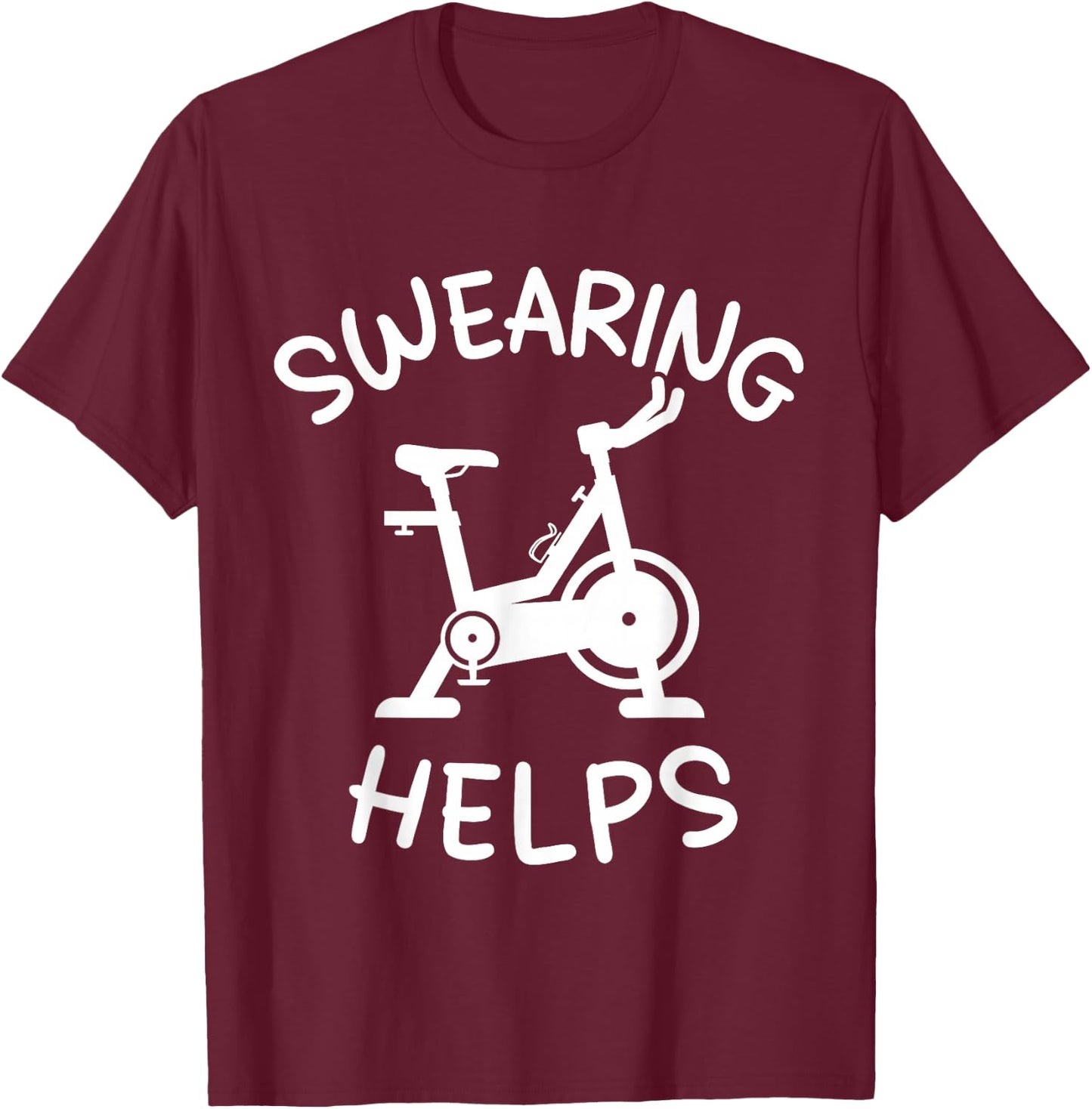 Spinning Class Indoor Rhythm Cycling Workout Stationary Bike T-Shirt - T-Shirt | Maroon
