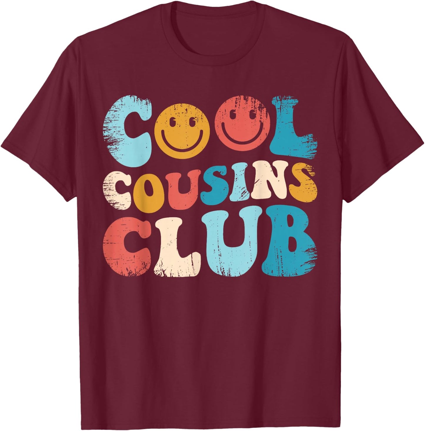 Cool Cousins Club, Funny Cousin Crew Kids Boys Girls T-Shirt - T-Shirt | Maroon