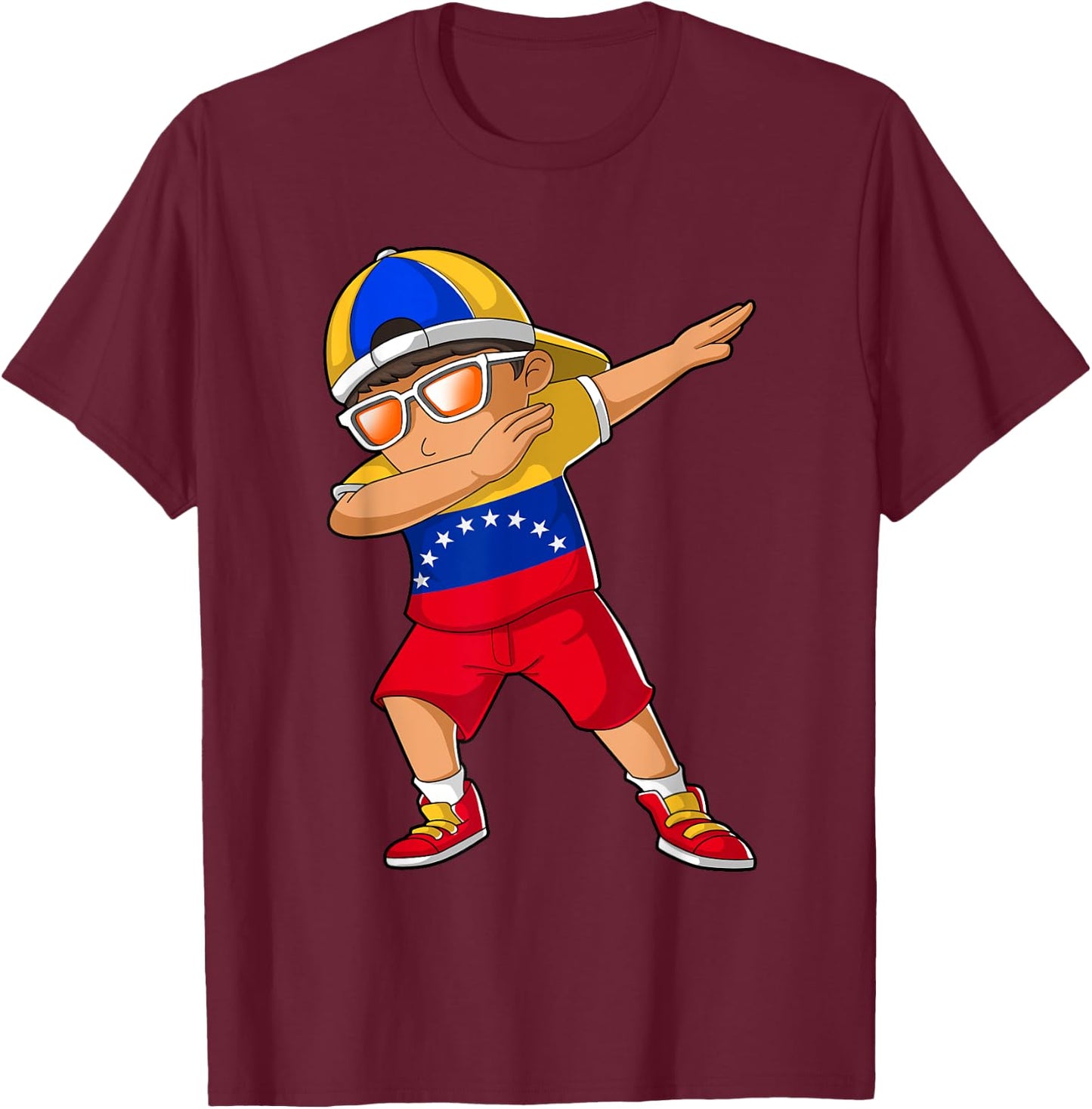 Venezuelan Boy Kid Patriotism Venezuela Roots Heritage Small T-Shirt - T-Shirt | Maroon