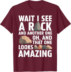 Funny Rock Collector Art Women Kids Geology Lover T-Shirt - T-Shirt | Maroon