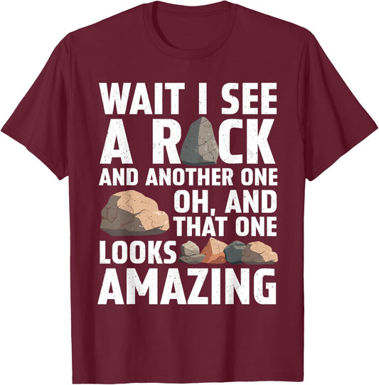 Funny Rock Collector Art Women Kids Geology Lover T-Shirt - T-Shirt | Maroon