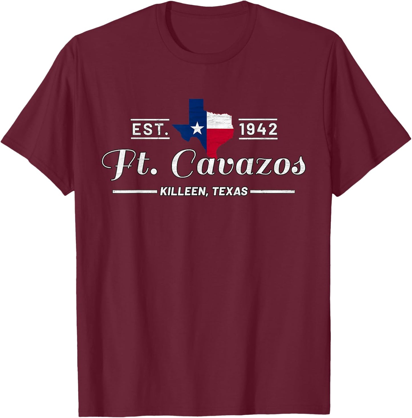 Fort Cavazos Killeen Texas Great Place Home Of Armored Corps T-Shirt - T-Shirt | Maroon