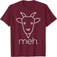 Meh! Shirt,Sarcastic Goat Lover Shirt Goat Black T-Shirt - T-Shirt | Maroon