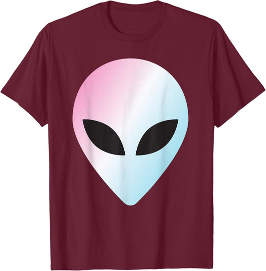 Alien Head T Shirt Colorful Alien thanksgiving 2023 T-Shirt - T-Shirt | Maroon