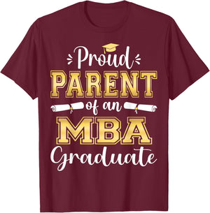 Proud Parent of 2023 Class MBA Graduate Family Grad 23 T-Shirt - T-Shirt | Maroon