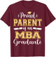 Proud Parent of 2023 Class MBA Graduate Family Grad 23 T-Shirt - T-Shirt | Maroon
