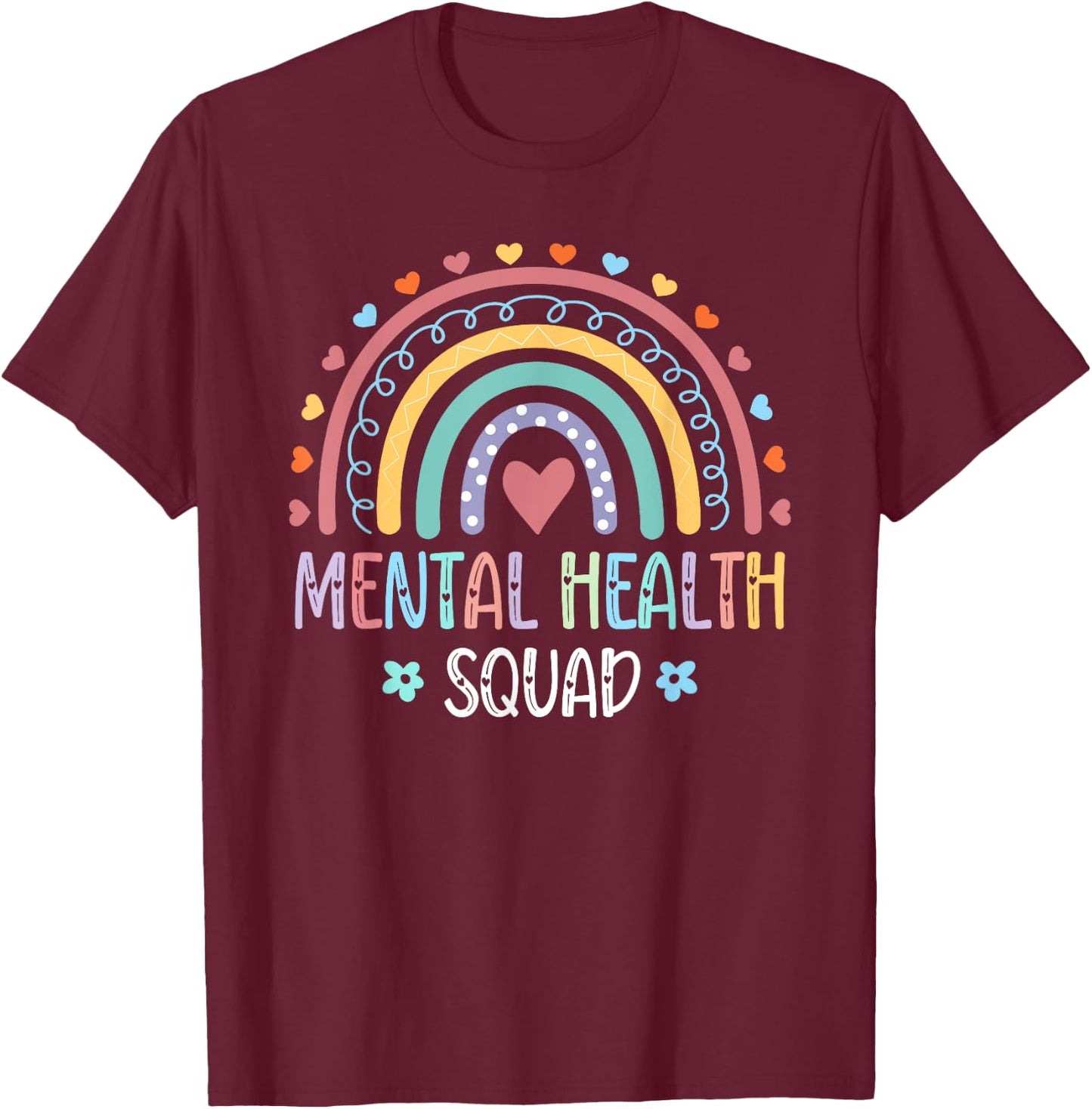 Mental Health Squad Brain Illness Mental Health Awareness T-Shirt - T-Shirt | Maroon