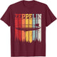 Retro Zeppelin 70s 80s Dirigible Airship Zepelin Zepplin T-Shirt - T-Shirt | Maroon