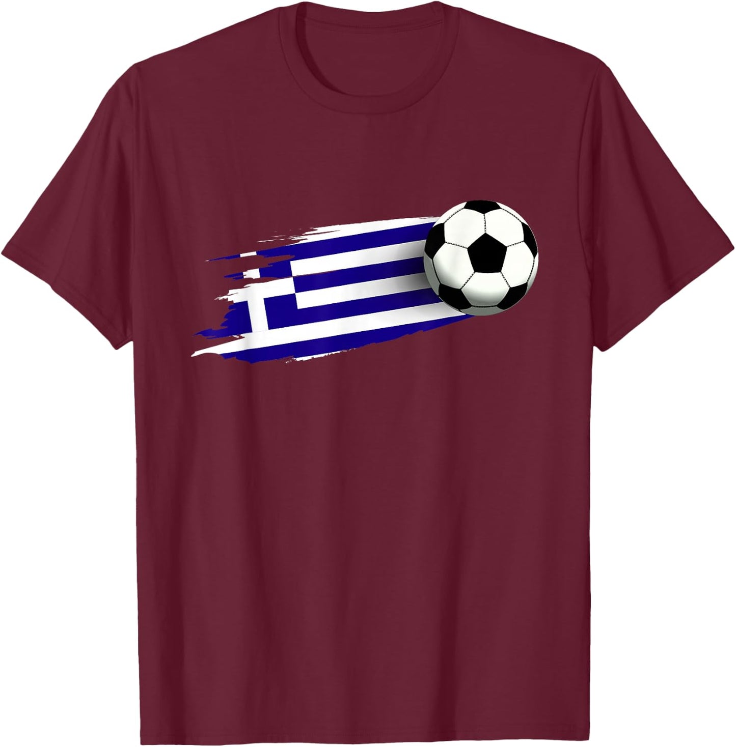 Greece Flag Jersey Greek Soccer Team Greek T-Shirt - T-Shirt | Maroon