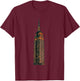 Empire State Building New York T-Shirt - T-Shirt | Maroon
