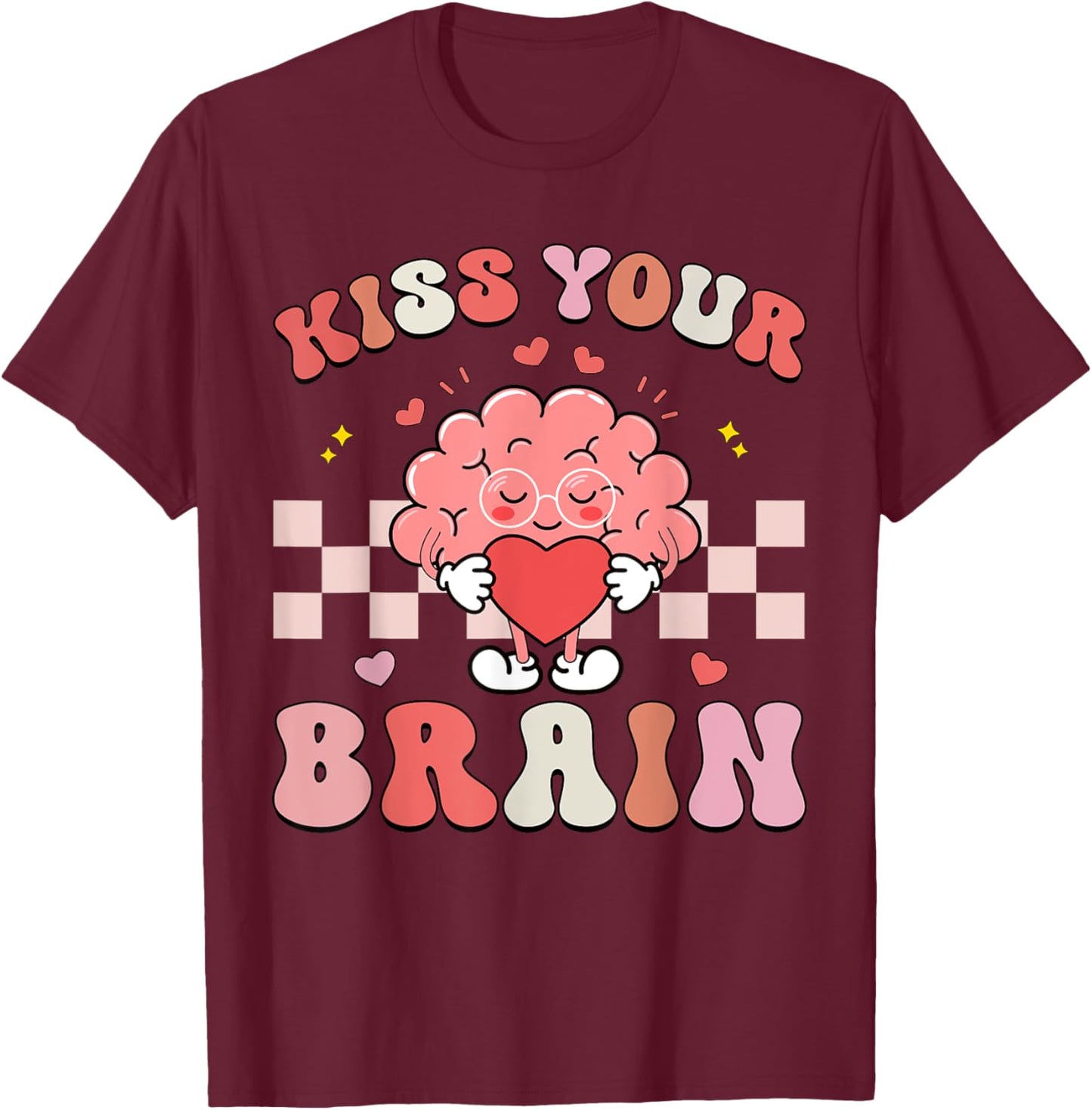 Kiss Your Brain Sped Teacher Appreciation Back To School T-Shirt - T-Shirt | Maroon
