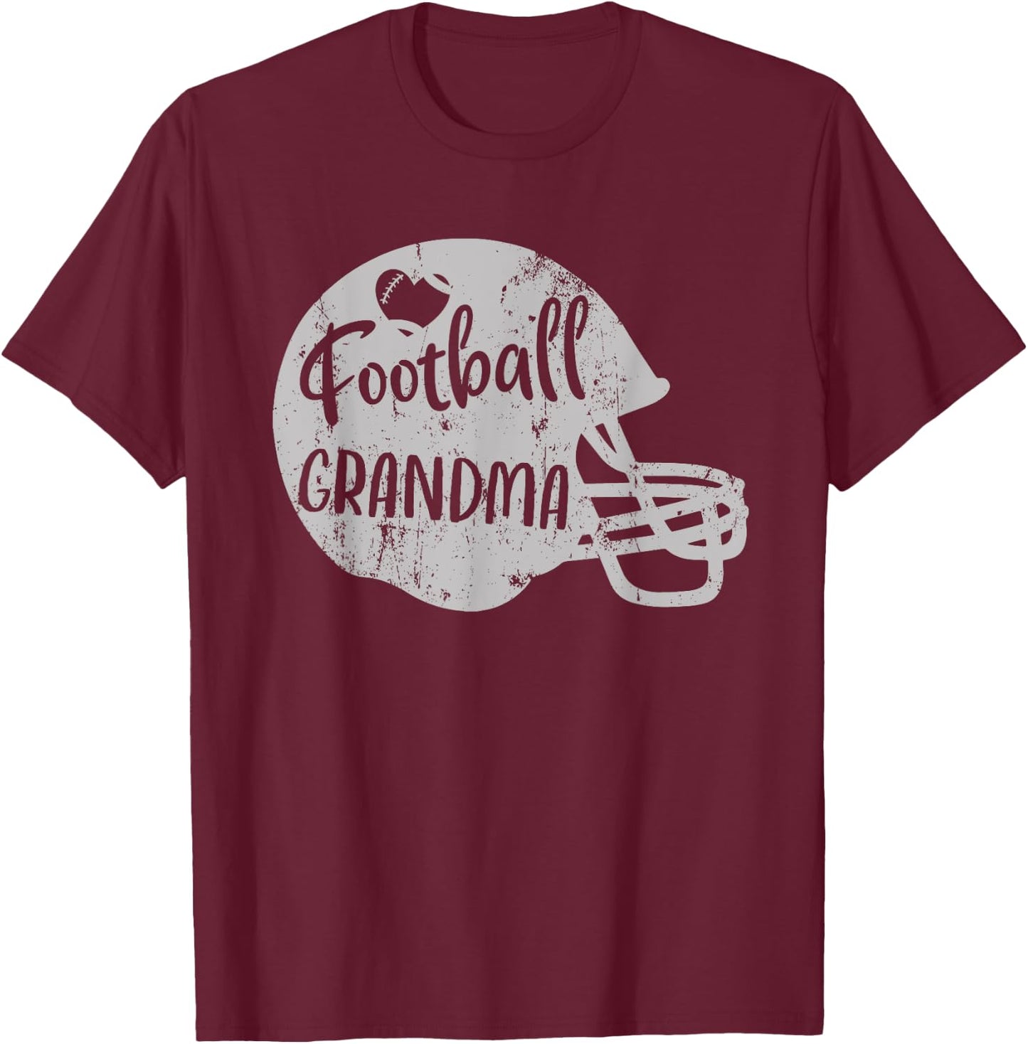 Football Grandma Fun Supportive American Football Grandma T-Shirt - T-Shirt | Maroon