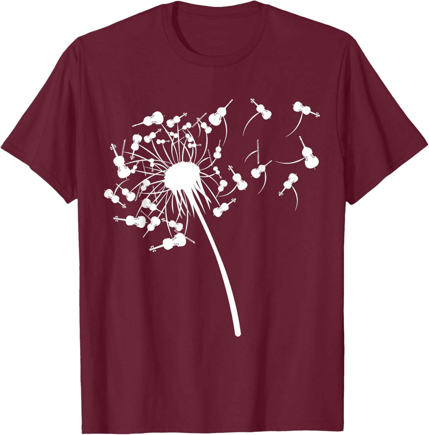 Dandelion Cello Shirt for Cellist | Cello T-Shirt - T-Shirt | Maroon