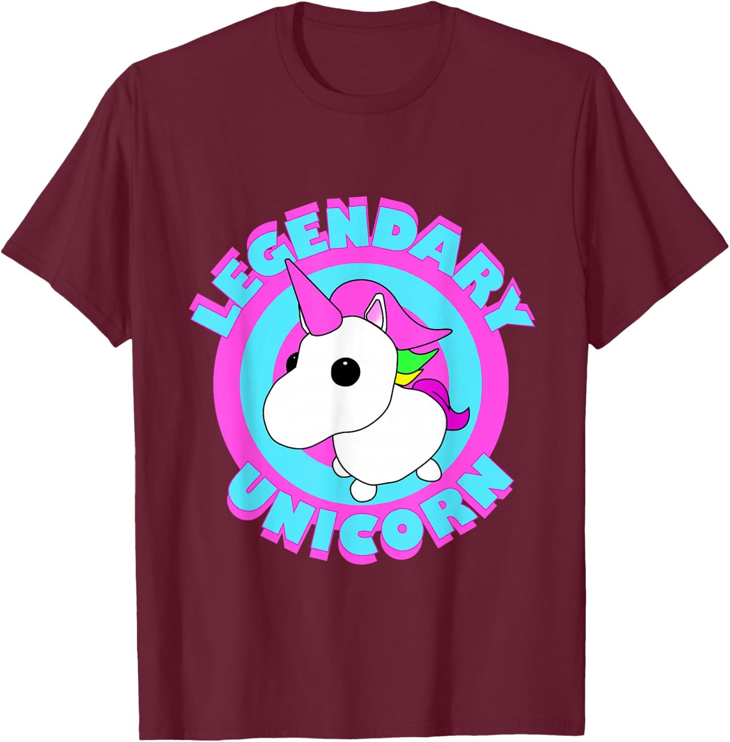 Adopt the Legendary Unicorn Gaming Team Fan Art T-Shirt - T-Shirt | Maroon
