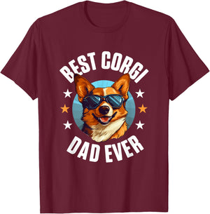 Pembroke Welsh Corgi - Best Corgi Dad Ever T-Shirt - T-Shirt | Maroon