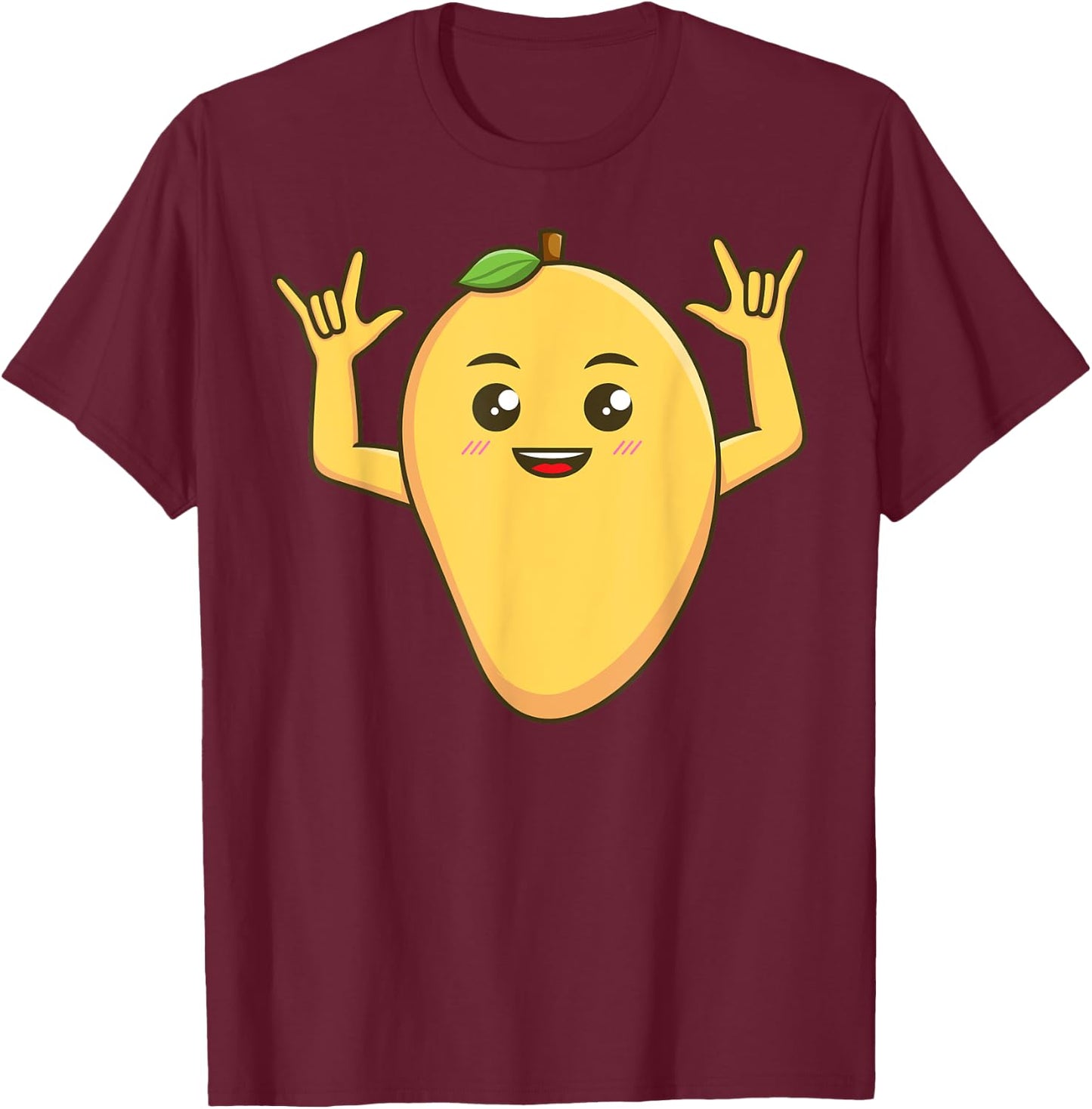 Funny Mango Designs Women Fruitarians Farmer Foodies T-Shirt - T-Shirt | Maroon
