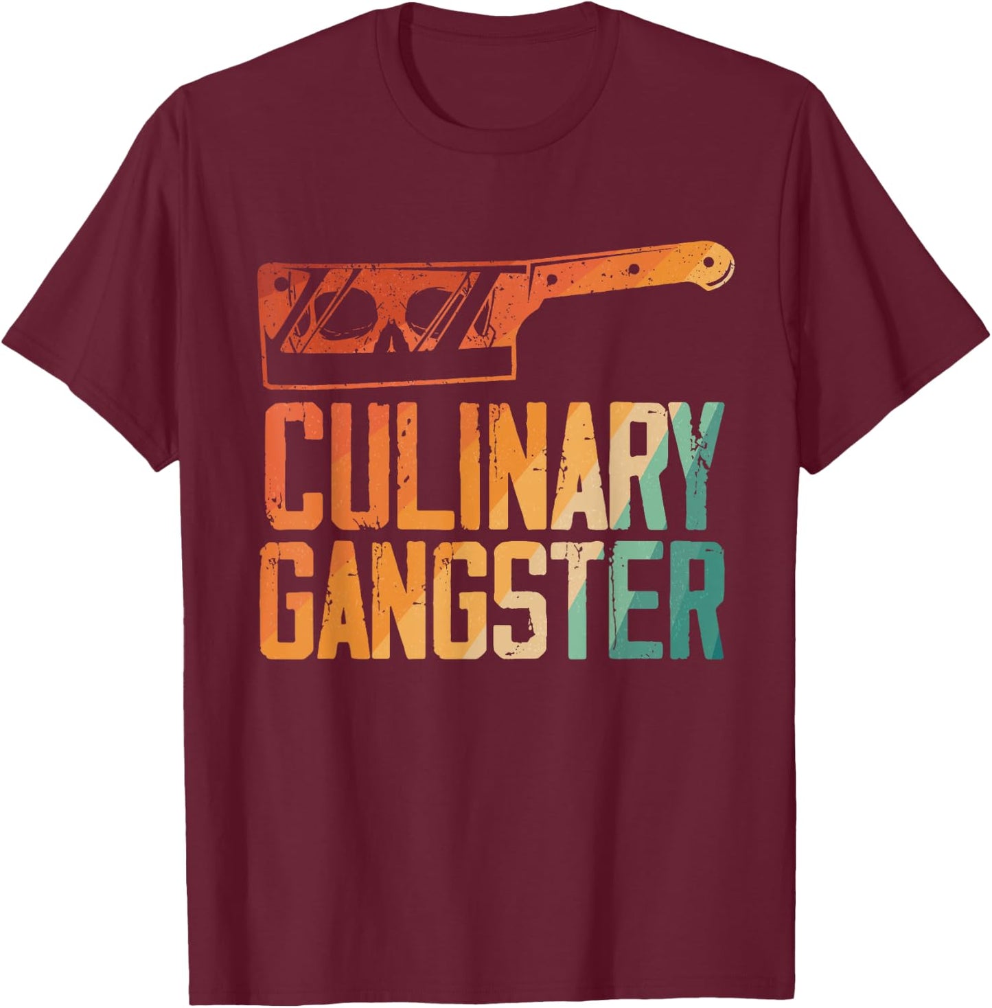 Funny Chef Art Kitchen Restaurant Cooking Lovers T-Shirt - T-Shirt | Maroon