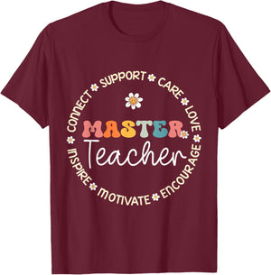 Master Teacher Appreciation Week Back to School Men Women Kids T-Shirt - T-Shirt | Maroon