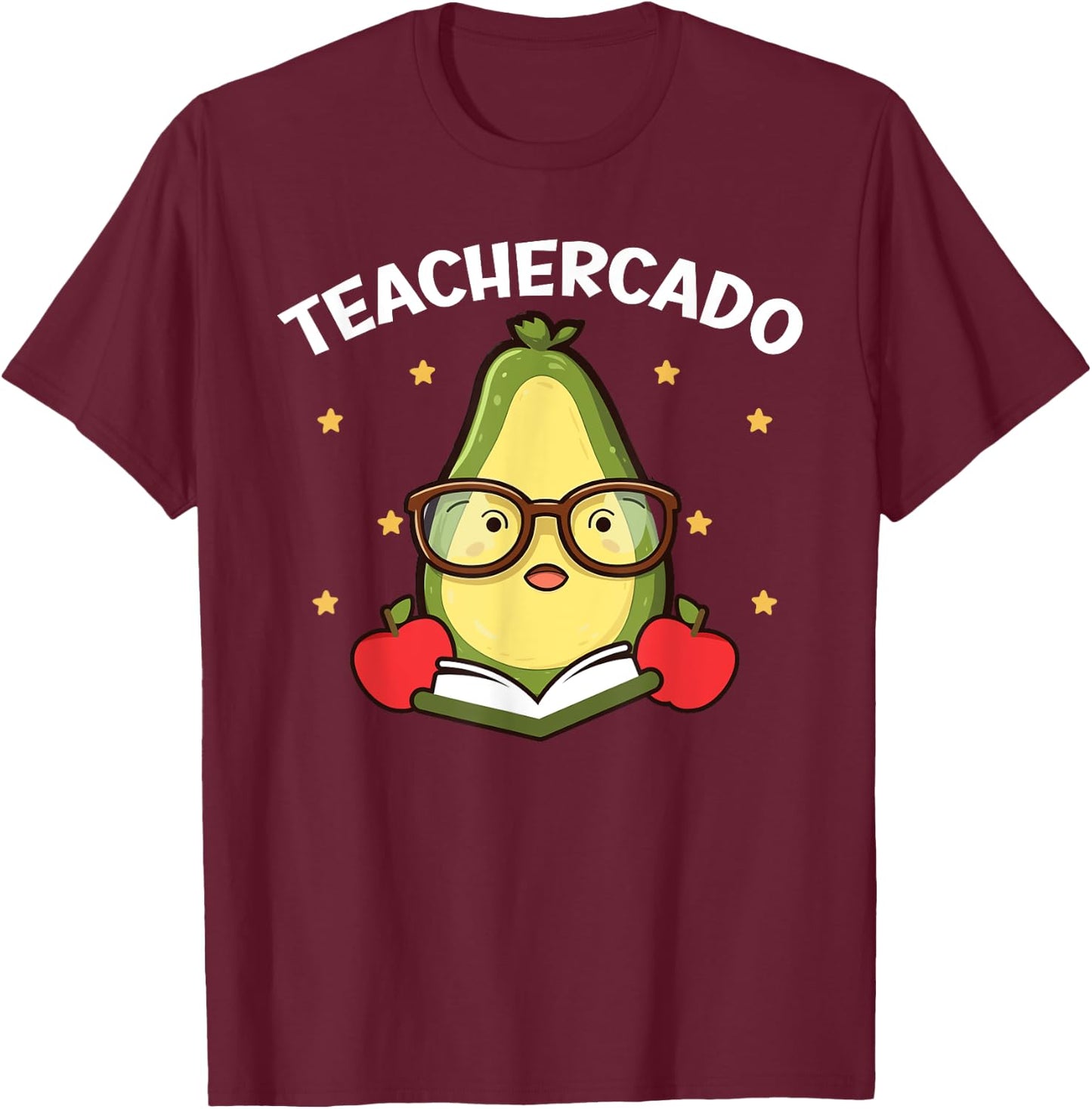 Avocado Teacher Fruit Guac Teaching Guacamole Lover T-Shirt - T-Shirt | Maroon