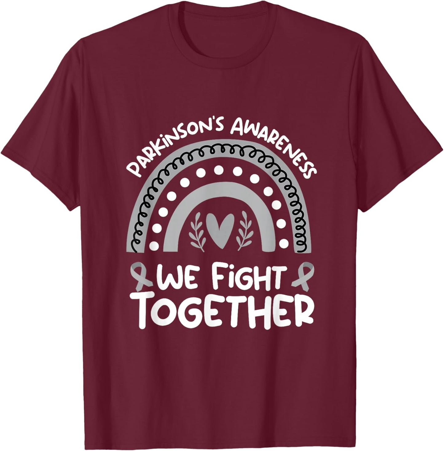 Together we fight awareness of Parkinsons Disease T-Shirt - T-Shirt | Maroon