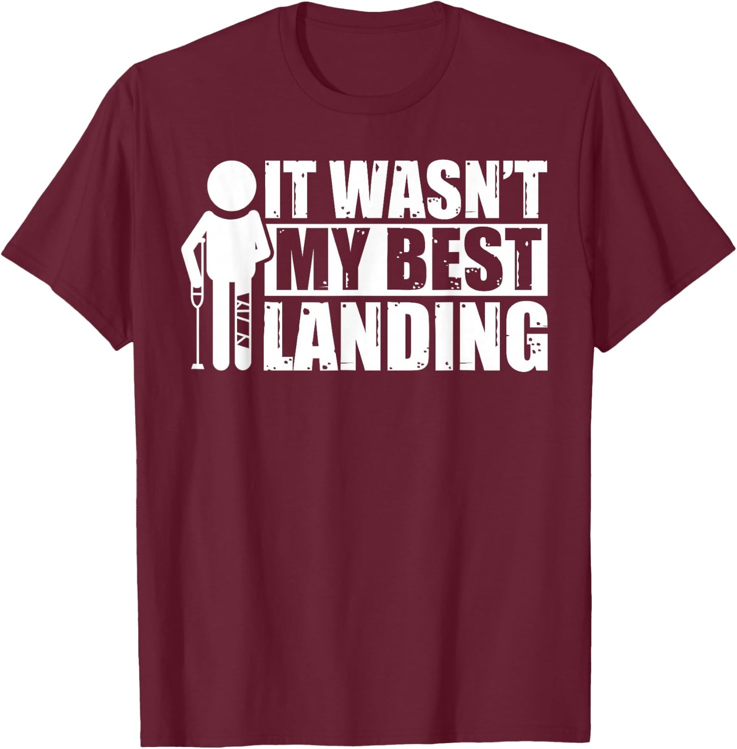 Get Well Soon Broken Knee ACL Recovery Surgery Recovery T-Shirt - T-Shirt | Maroon