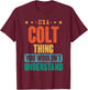 Vintage Colt First Name Retro Personalized Birthday 80's T-Shirt - T-Shirt | Maroon
