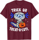 Trick or Treat A Lotl Axolotl Mummy Boys Girls Halloween T-Shirt - T-Shirt | Maroon