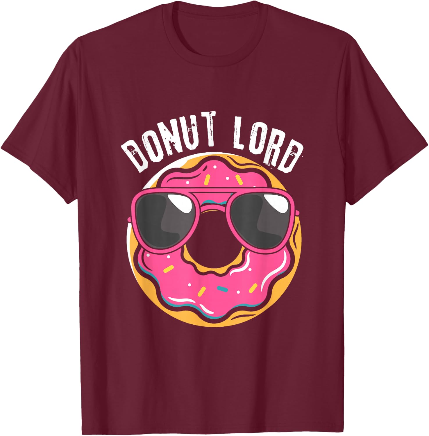 Donut Lord Funny Doughnut Lover T-Shirt - T-Shirt | Maroon