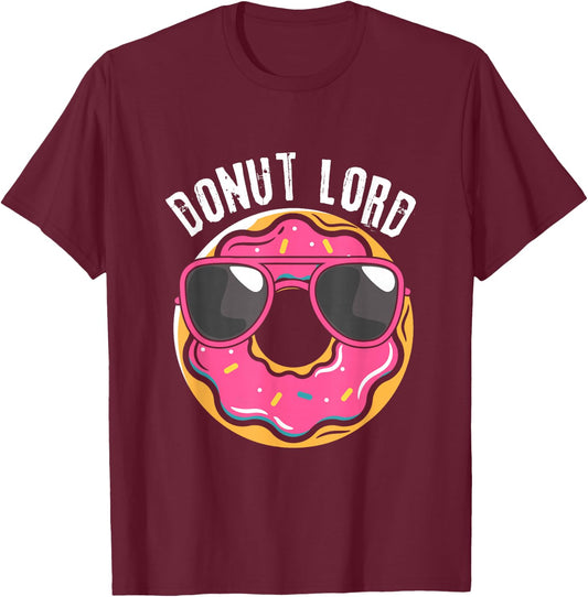 Donut Lord Funny Doughnut Lover T-Shirt - T-Shirt | Maroon