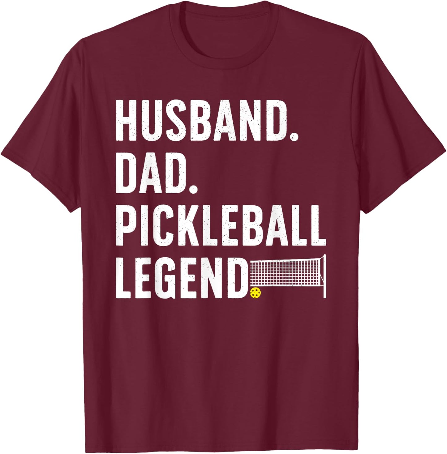Cool Pickleball Design For Husband Dad Men Pickleball Player T-Shirt - T-Shirt | Maroon