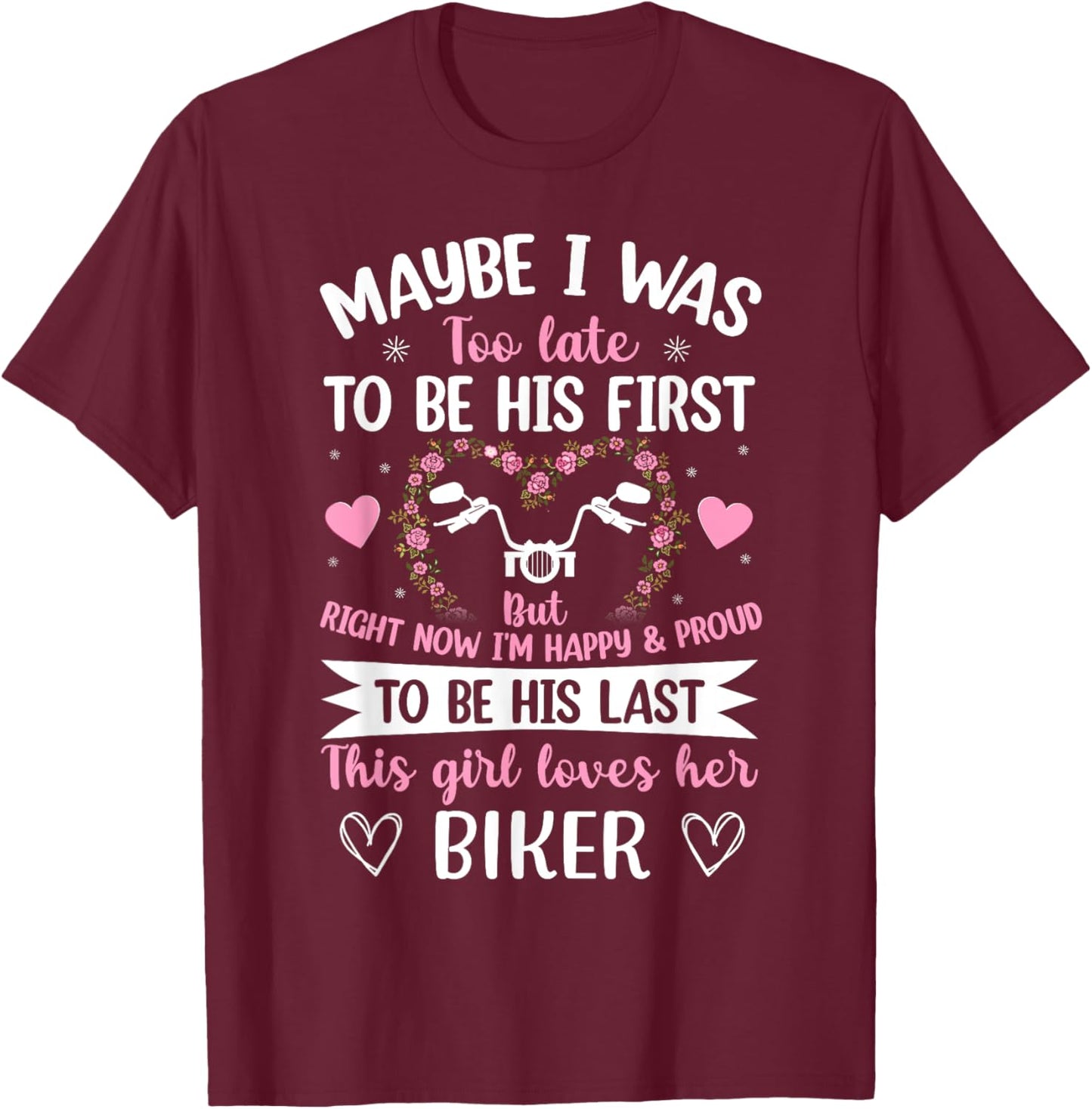 Biker wife this girl loves her biker husband anniversary T-Shirt - T-Shirt | Maroon