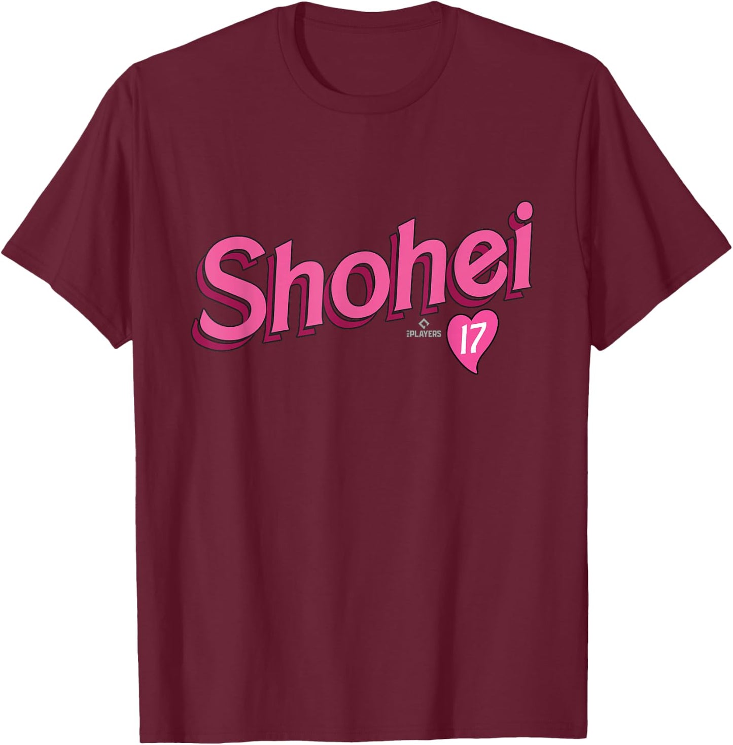 Shohei Ohtani Los Angeles Baseball Valentine MLBPA T-Shirt - T-Shirt | Maroon